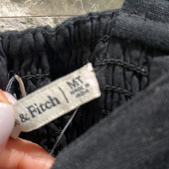 Abercrombie & Fitch Black Linen- Blend Mini Dress Sz-M Tall - Picture 10 of 14